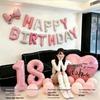 18th Birthday Heart Balloon Decorations - First Birthday Party Backdrop for Girls