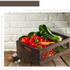2pcs/set Solid Wood Storage Basket for Kitchen/Beer/Fruits Vegetables Organizer - Vintage Decorative Crate Pantry Home Decor
