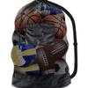 1Pcs Extra Large Mesh Drawstring Soccer Basketball Volleyball Storage Net Bag With Zipper Pocket Gym Bag