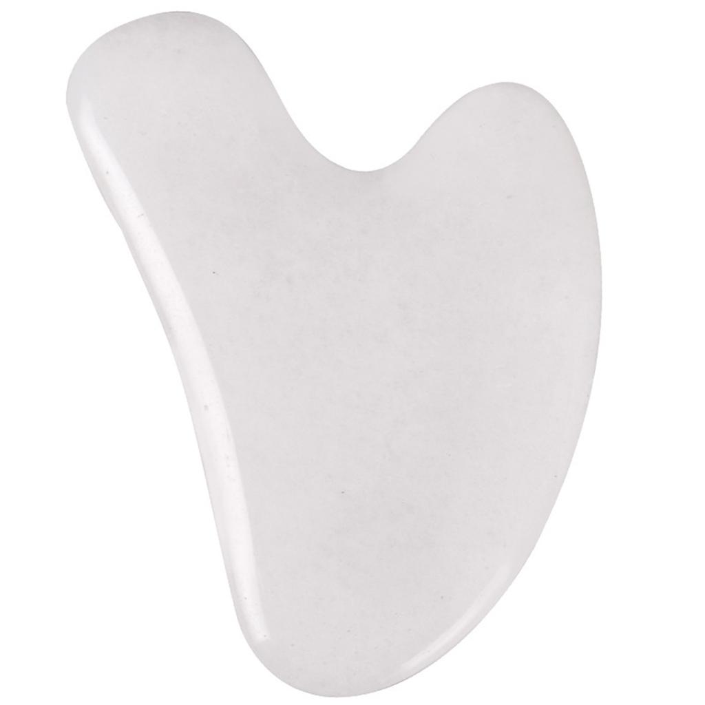 Natural Rose Quartz Stone Guasha Facial Face Neck Body Gua Sha Board Massager