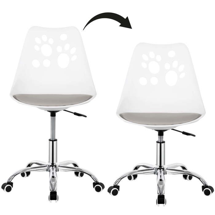 Chaise De Bureau - SPRINGOS - 2025 - Ergonomique - Réglable En Hauteur - Similicuir Sur Roulettes