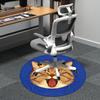 1PC Cat Tomato Office Round Area Rug,  Mat Suitable ForOffice, Under Office Chairs Bedroom Living Room Home Decor, Room Deco