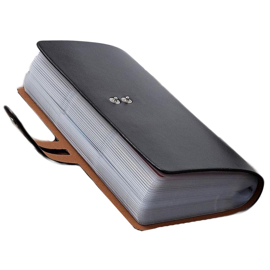 AVILMORE Card Case, Point Card Case, Credit Card Case, Card Holder, Large Capacity, Slim, Anti-Magnetic, Anti-Skimming, Holds 96 Cards (Brown)
