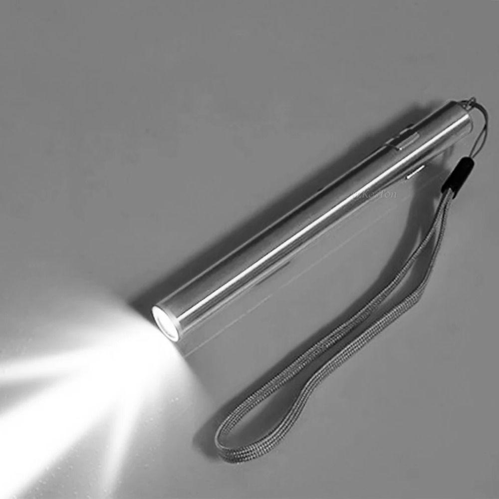 Stainless Steel Doctors Pen Light Yellow/ White Light LED Mini Torch Doctors