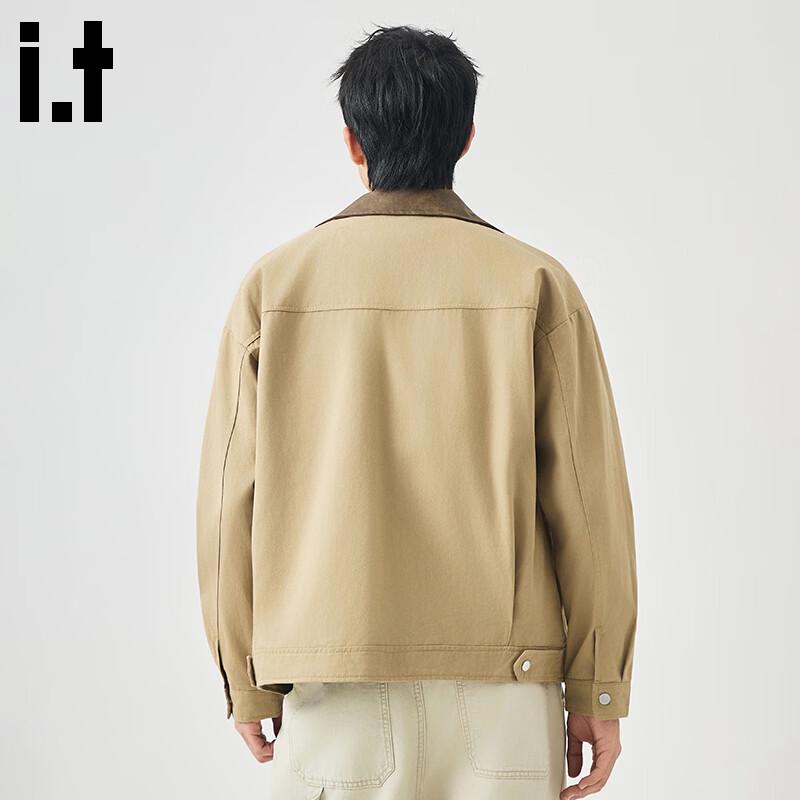 Men's Relaxed Fit Cotton Lapel Jacket