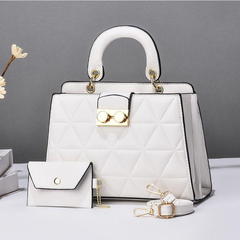 Quilted Fashion Women s Crossbody Handbag 27x12x20 cm белый