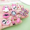 Set of 10 Mixed Rose Red and Pink Alloy Skull Pendant Charms for DIY Jewelry