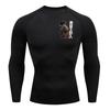 Men's Compression Shirt Eren Yeager Combat State Graphic Sports Quick Drying Gym T-shirt Fitness Sweatshirt Elastic Top T-shirt