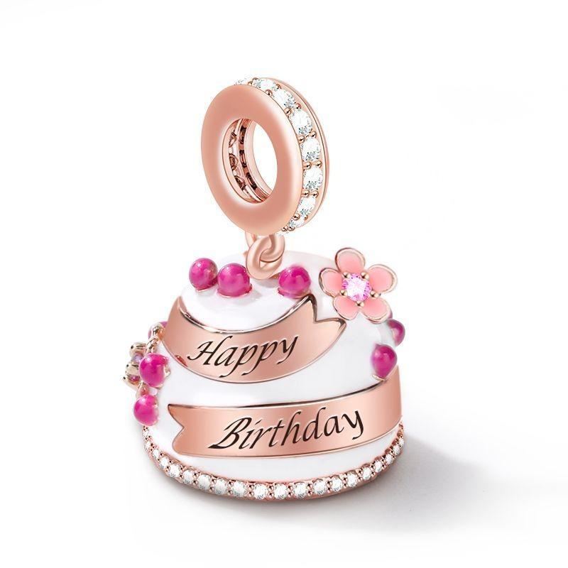 New Copper Colorful Fruit Birthday Cake Milk Burger Chili Pendant Charm Bead Fit For Original Bracelet Diy Women'S Jewelry