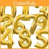 Elegant Gold Silver 16" Foil Letter Number Balloons For Birthday Party Decor