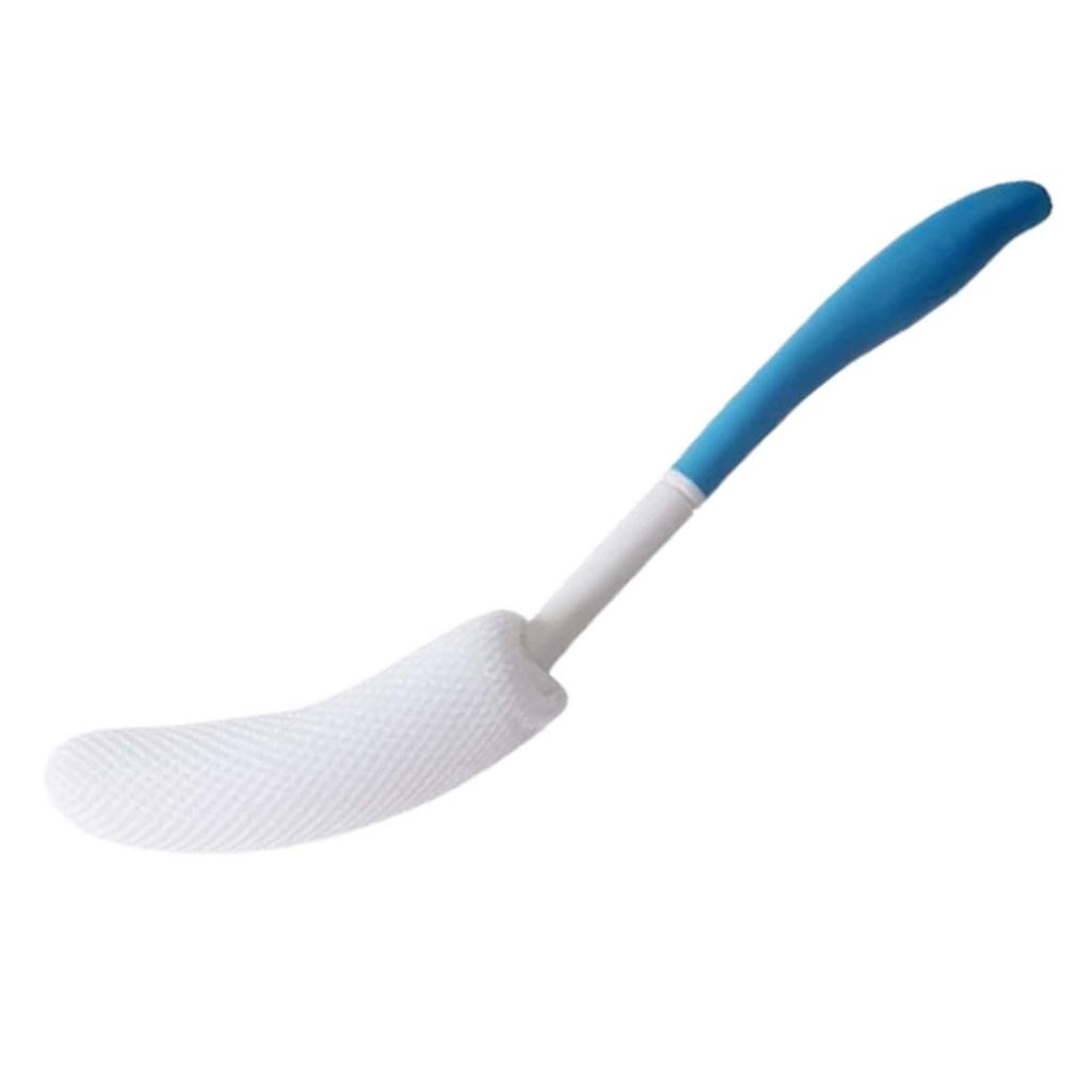Long Antislip Curved Handled Bath Body Brush, Easily Reach for Seniors, Suitable