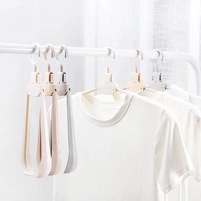 Breitschultriger Kleiderbügel, Kunststoff Tragbarer Reise- und Geschäftsreise Multifunktionaler Heimwohnheim Rutschfester Wäscheständer