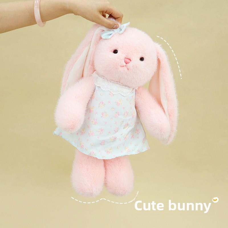 Skirt Rabbit Floral Plush Doll Childrens Animal Toy Pp Cotton Soothing Gift