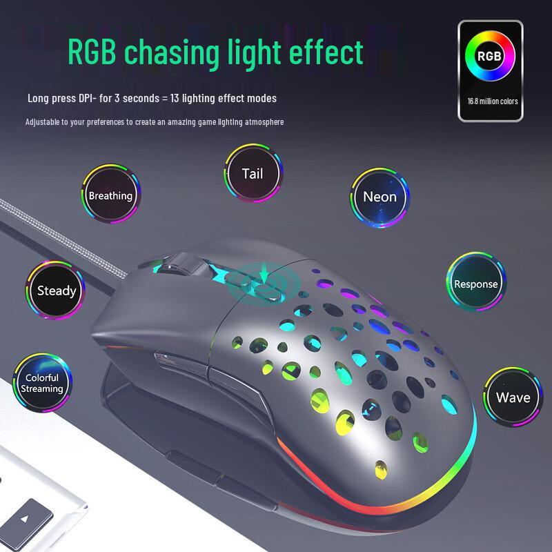 Y-FRUITFUL M7 Honeycomb Wired Gaming Mouse
