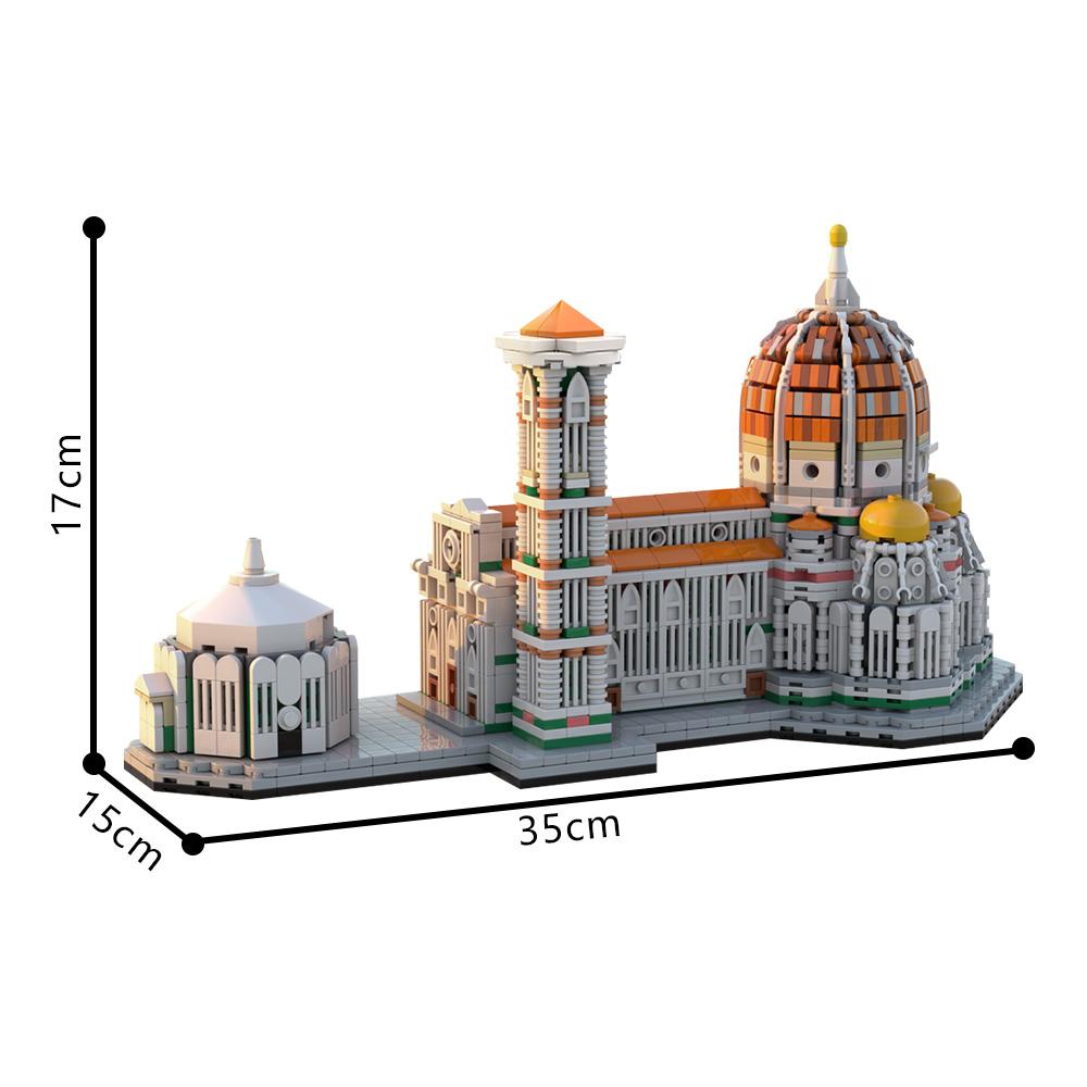 Gobricks MOC Cathedral of Florence 1:800 Bricks Saint Mary the Flower Constructing Blocks Duomo di Firenze Plaything