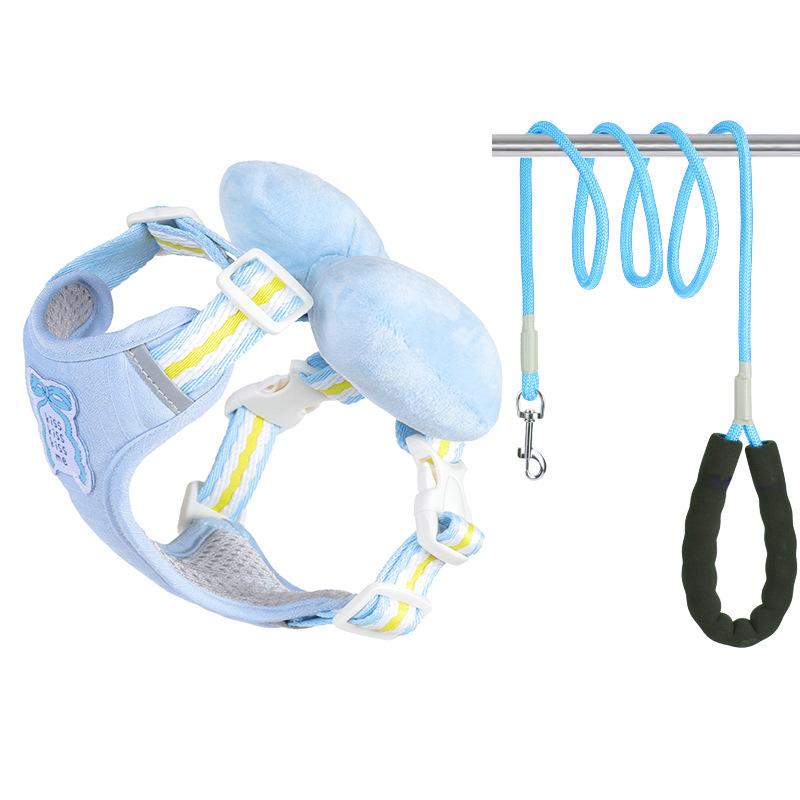 

Собачий поводок, жилетный тип, нагрудный и плечевой ремень для питомца, собачий поводок, котенок, шиба-ину, бишон фризе, цепочка для тедди-собаки XL синий