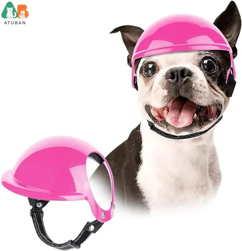 

Dog Helmet for Small Dog Bicycle Helmet for Dog with Ear Hole,Dog Motorcycle Helmet Pet Hat for Outdoor Riding Driving Puppy Cap X-Small рожевий