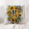 Ukraine Flag Aesthetic Cushion Cover Natural Linen Organic Fabric DoubleSided Printing Sofa Home Decor Breathable Bed Pillow