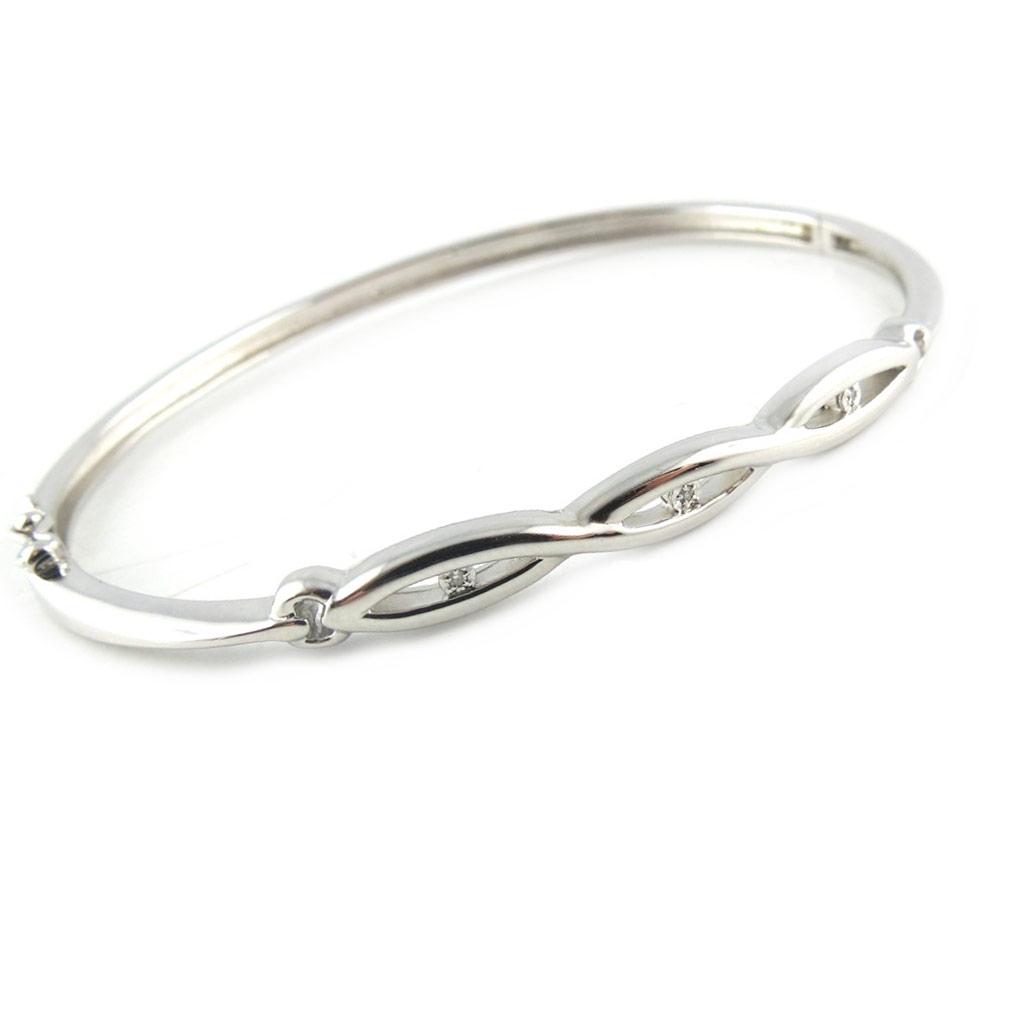 Altesse [L2062] - Silver Bracelet 'Câlin' White