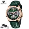 BENYAR 5171 New Fashion Men's Top Leather Quartz Watch Stainless Steel 30M Waterproof Luminous Reloj Hombre Watches for Man