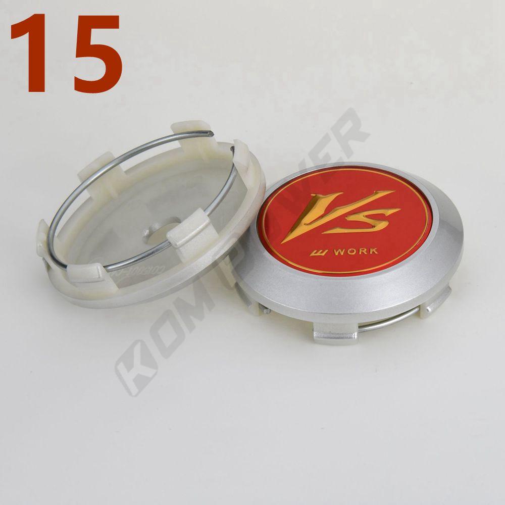 4PCS OD 68MM / ID 64MM Center Rim Cap WORK EMOTION EQUIP MEISTER VS Emblem Wheel Cover Cap Wheel Hub Cap