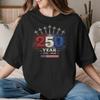 Unisex Unisex TShirt Eagle 250 Years of Freedom USA 17762026 Patriotic Vintage Pure Cotton Tees T Shirt Clothing Birthday Present