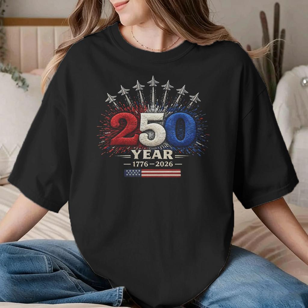 Unisex Unisex TShirt Eagle 250 Years of Freedom USA 17762026 Patriotic Vintage Pure Cotton Tees T Shirt Clothing Birthday Present