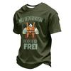 Men's Summer Short Sleeve T-Shirt Crew Neck Casual Comfortable Lightweight Tee with Oktoberfest Inspired Print Suitable for Everyday Wear