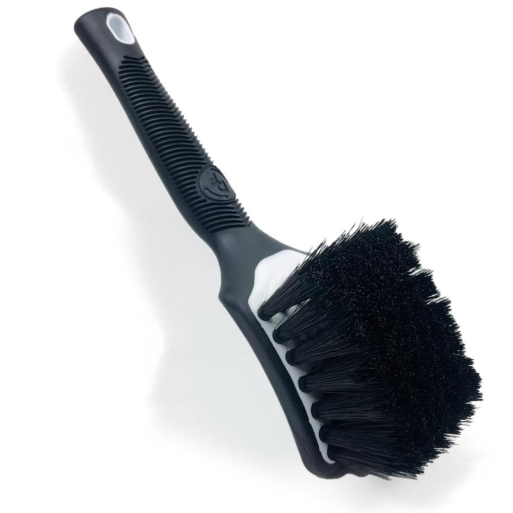 ProGrip Interior Scrub Brush Ergonomically designed to easily clean interior plastics x [Detail Factory] - (White Black)