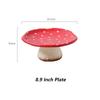 Cute Creative Plate Ceramic Mushroom Shape Restaurant Homehold Vegetable Fruit Cake Bread Dessert Plates Kitchen Supplies