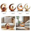 Eid Mubarak Ornaments Lightweight Decorative Portable Ramadan Moon Decor Atmosphere for Office NightStand Cafe Farmhouse Desktop