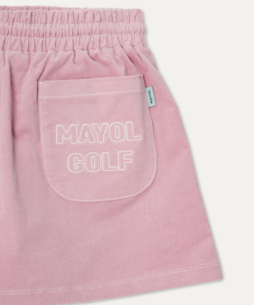 Mayol Corduroy Cargo Skirt_Dusty Pink