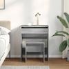 VidaXL Dressing Table and Stool Sonoma Grey 60x40x113.5 Cm, Makeup Table, Bedroom Dressing Table, Dressing Table with 848218