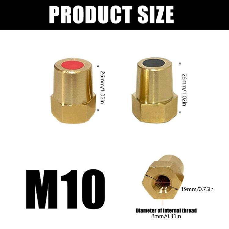 2Pcs Brass Side Post Terminal M10 M6 M8 Threads Stud Battery Post Connector