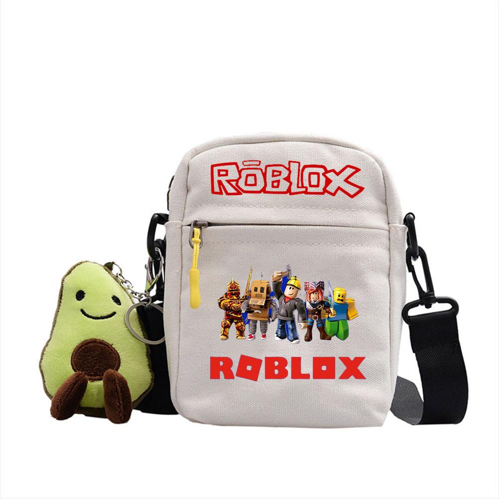 Plátěná taška přes rameno Roblox s potiskem herní postavičky pro běžné cestování a do školy