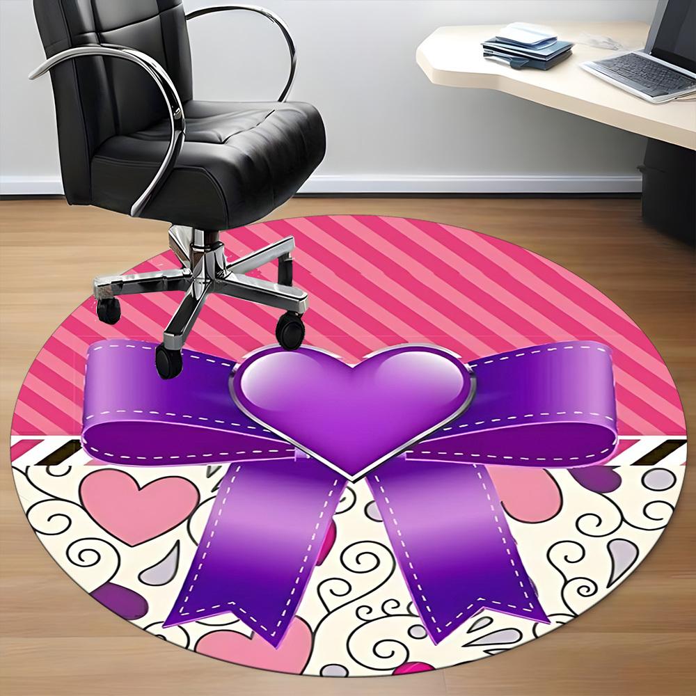 1pc Heart Bow Carpet for Office, Non-slip, Soft and Durable Office Rug, Perfect for Office Yy260128089
