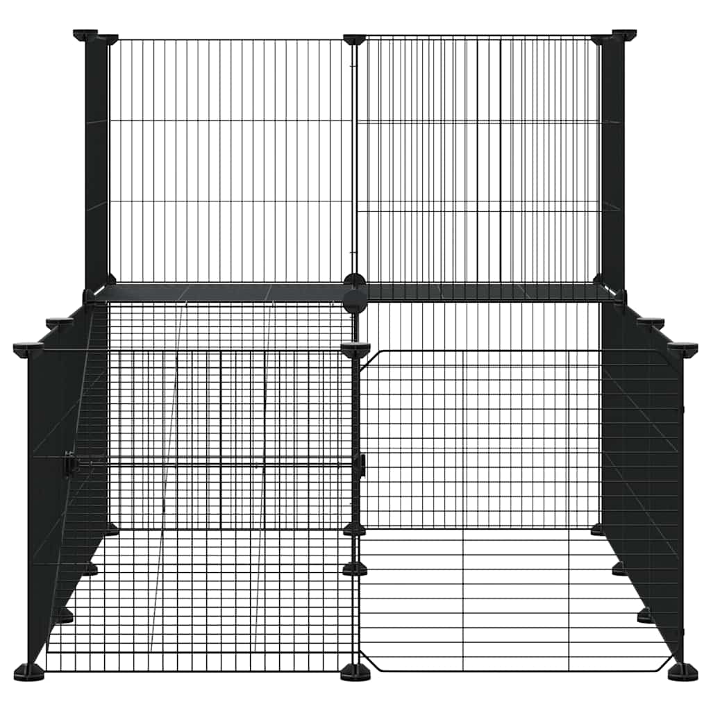 20 piece Pet Cage with Door Black 35x35 cm Steel