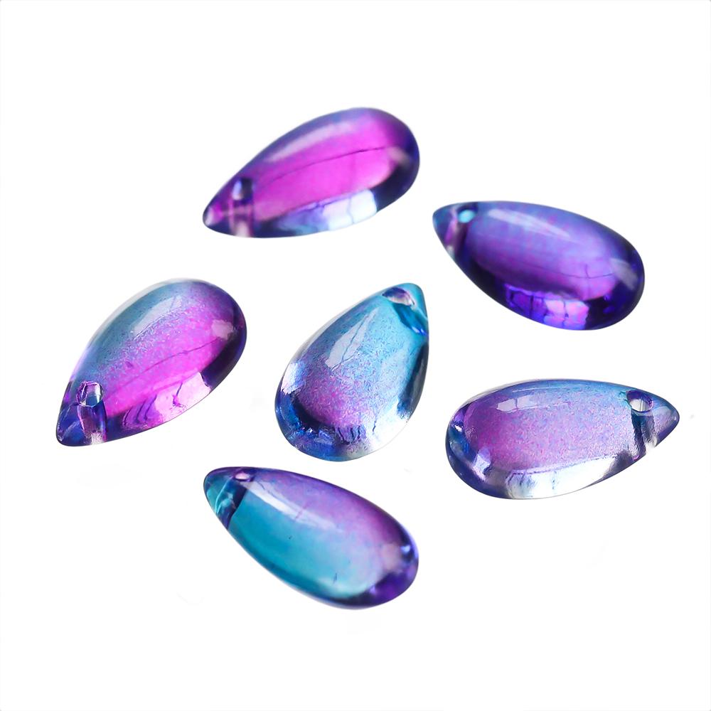 10pcs 8*14mm Water Drop Shaped Glass Pendants Czech Loose Spacer Beads For DIY Crafts Necklace Bracelet Charm Jewelry Making