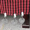 8Pcs/Set Clip Tablecloth Weight Heavy Duty Marble Windproof Flower Sun Cloud Butterflies Keychain Curtain Dining Table Cover Pendant Home Supplies