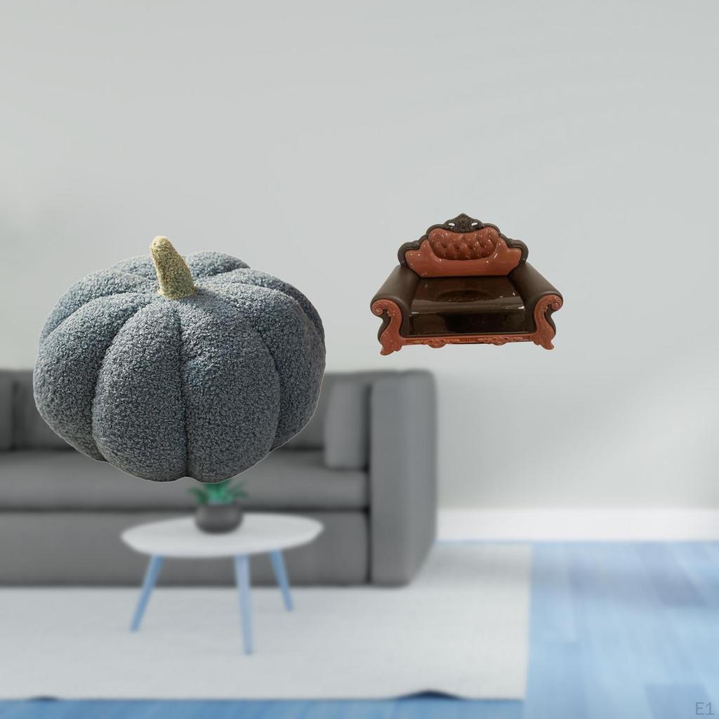Halloween Pumpkin Sofa Cushion Miniature Chair Model Decorative Pillow for Bedroom Bed Room Micro