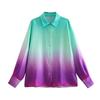 Fashion Style Spring New Arrival Fashion Women's Fashion Clothing Tie-Dyed Print Long Sleeves Lapel Shirt 2633352 330