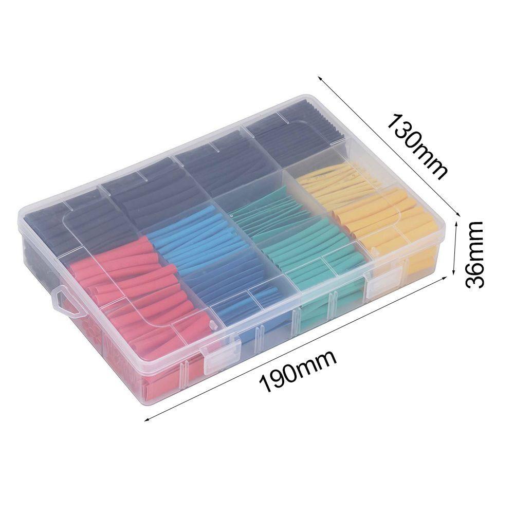 127/530Pcs Polyolefin Material Heat Shrink Tubing Sleeves Wire Shrinking Wrap  Electrical Connection