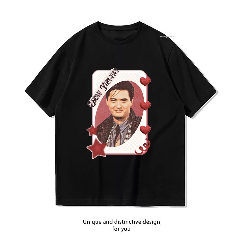 Chow Yunfat Hong Kong Cinema Icon Chinese Actor Cdrama Tshirt WoUnisex Unisex Casual Cotton Graphic T Shirts Adult Tops Tee