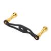Fishing Reel Handle Replacement Part Aluminum Alloy Double Rocker Arm Metal Lure Accessories Black Gold 90mm