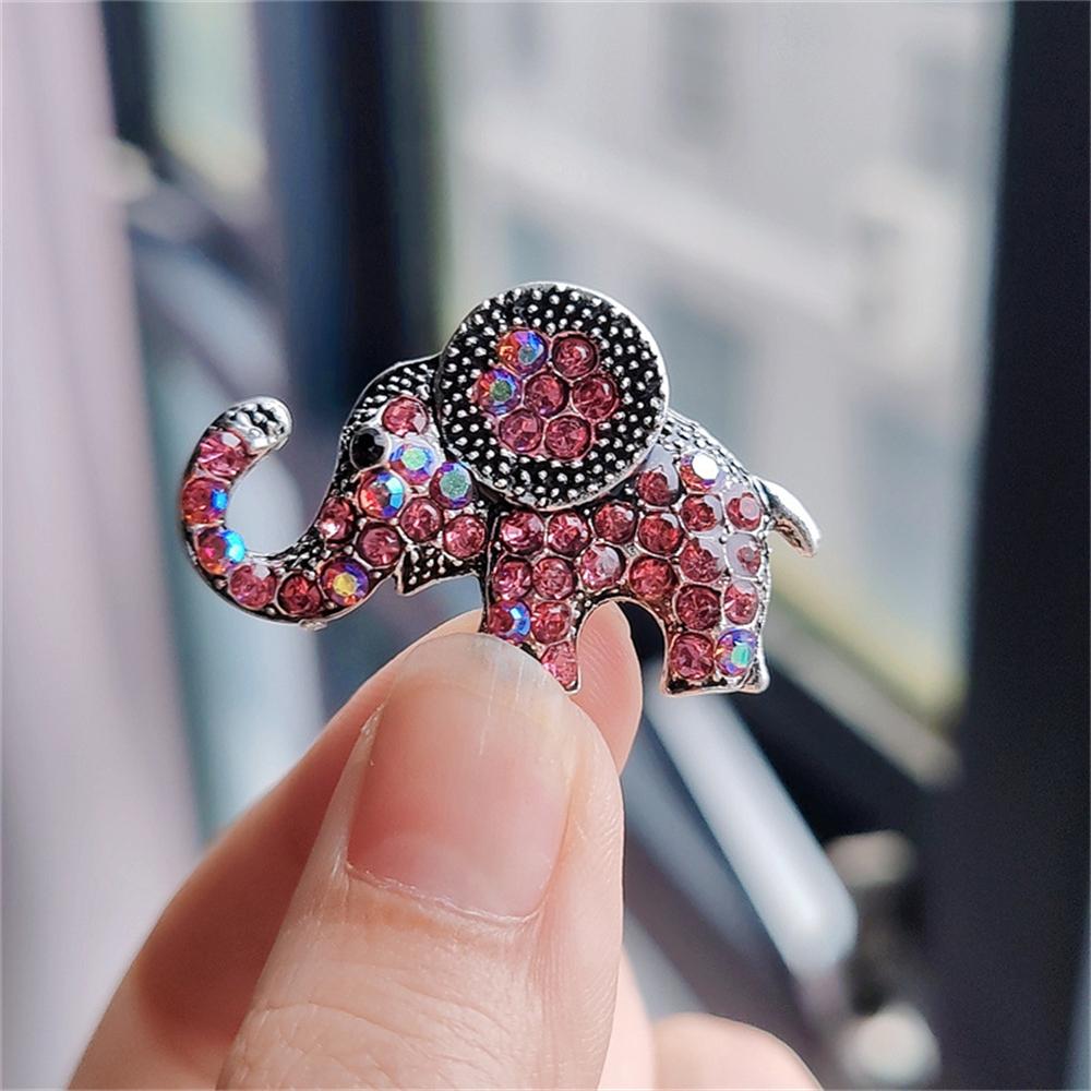 

Elephant Rhinestone Brooch, Alloy Coat Brooch, Fashionable And Versatile Chest Flower Accessory розовый