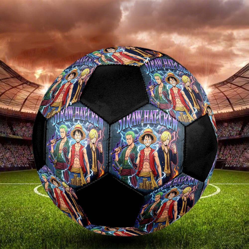 1pc One Piece Football Soccer Ball Size 5 Indoor Soccer Ball Fashion Colorful  Backyard Game -Great For Sports Fans Gift HE65