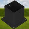 Wooden Pole Base Screwed To Concrete Black 140X140Mm 2Pcs
