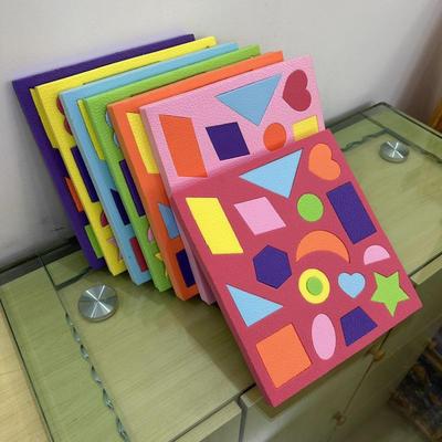 7 Pieces Shape Puzzle Matching Foam Early Educational Toys Brain Teaser for Kindergarten