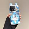 KEYSION Cute Ear Cartoon Case for Redmi Note 13 Pro 5G with Lanyard Soft Silicone+PC Shockproof Phone Cover for Xiaomi POCO X6 5G