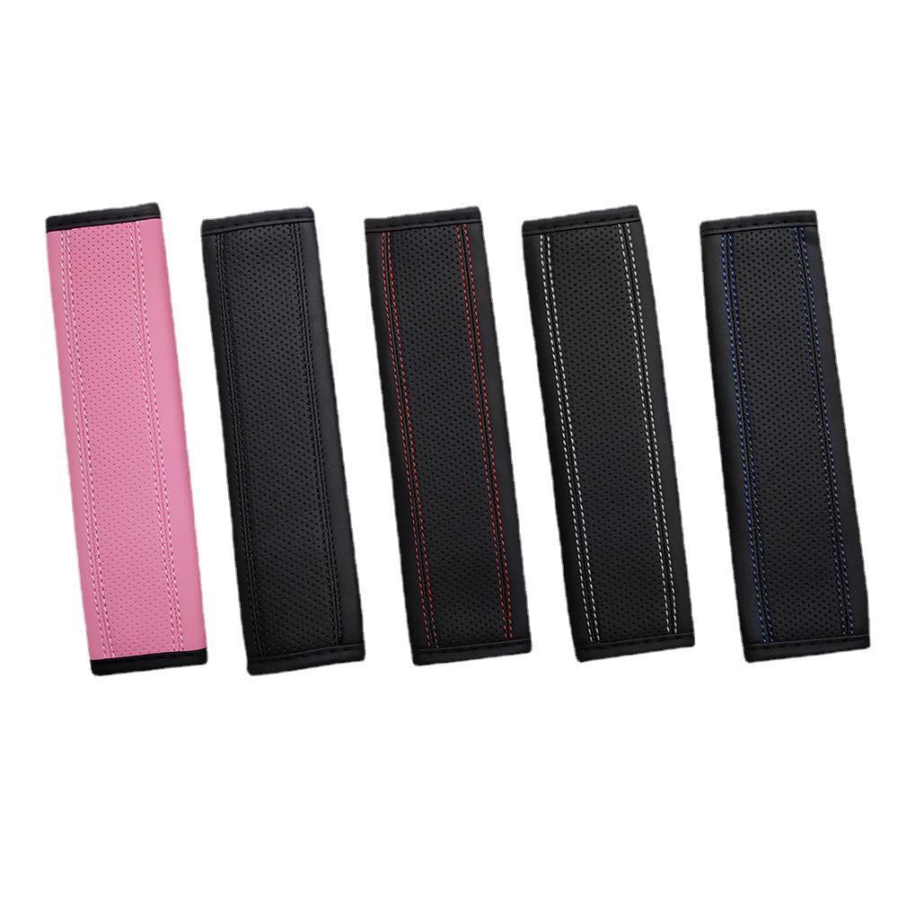 Car Accessories Seat Belt PU Leather Safety Belt Shoulder Cover Breathable Protection Seat Belt Padding Pad Auto Interior